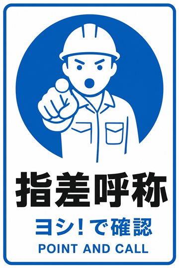 指差呼称の安全看板