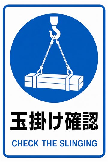 玉掛け確認の安全看板（指示）