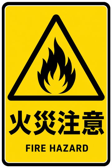 火災注意の安全看板