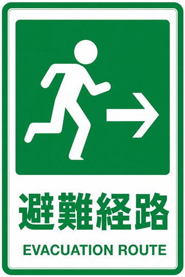 避難経路の安全看板