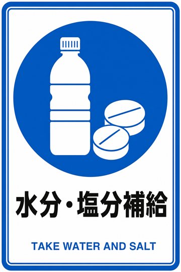 水分・塩分補給の安全看板