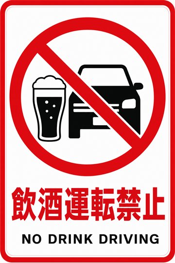 飲酒運転禁止の安全看板