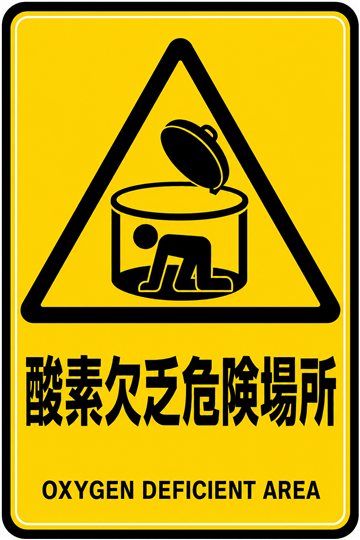 酸素欠乏危険場所の安全看板