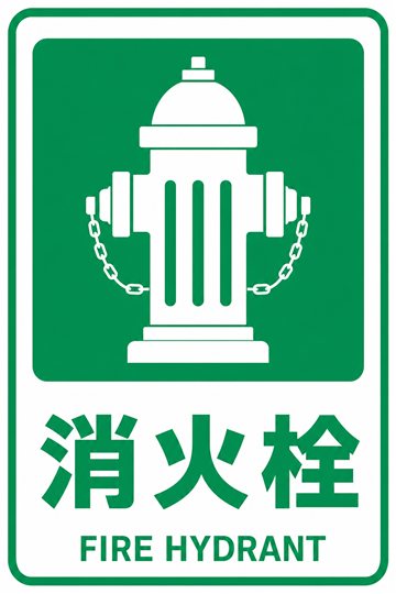 消火栓の安全看板